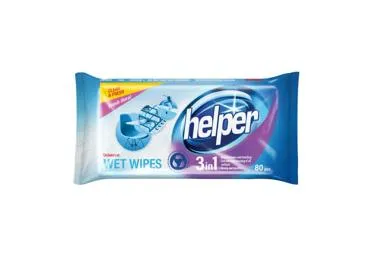 Mitrās salvetes HELPER Fresh Floral universālas 80gb.