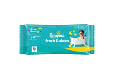 MITRĀS SALVETES PAMPERS FRESH CLEAN PF 52GAB