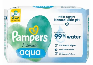 Mitrās salvetes PAMPERS Harmonie zīdaiņiem 3x48gb