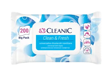 Mitrās salvetes CLEANIC Clean&Fresh 200gb.