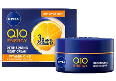 Nakts krēms NIVEA Q10 ENER.ar vit.C 50ml