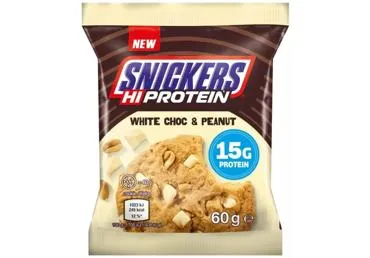 Olbaltumvielu cepums Hi Protein SNICKERS ar balto šokolādi 60g