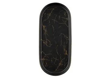 Ovāls šķīvis AURORA Luxury Black 27x12cm