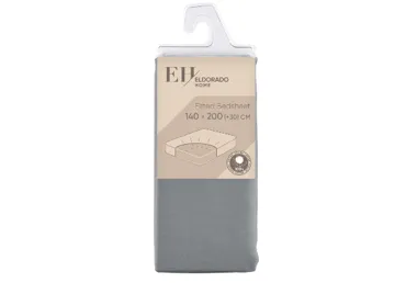 Palags ar gumiju 140x200+30cm tumši brūns