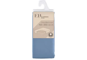 Palags ar gumiju 140x200+30cm zils