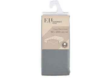 Palags ar gumiju 90x200+30cm tumši brūns