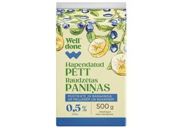 Paniņas WELL DONE melleņu un banānu 0,5% 500g