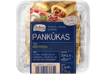 Pankūkas ar dārzeņu pild. BALTAIS 270g