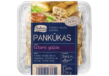 Pankūkas ar tītara gaļas pild. 3x90g, Baltais