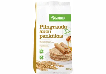 Pankūkas DOBELE pilngraudu auzu 300g