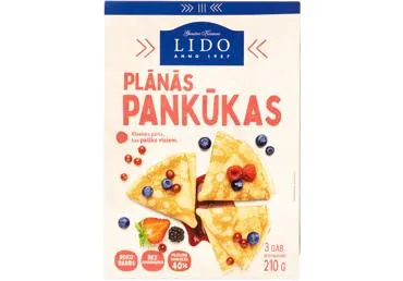 Pankūkas plānās 210g, Lido