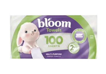 Papīra dvieļi BLOOM 2k. 100lap.