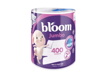 Papīra dvieļi BLOOM Jumbo 2k. 400lap.
