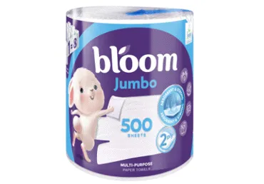 Papīra dvieļi BLOOM Jumbo 2sl.1r.500lap.