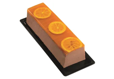 Pastēte ar pīļu aknām un apelsīniem sver.