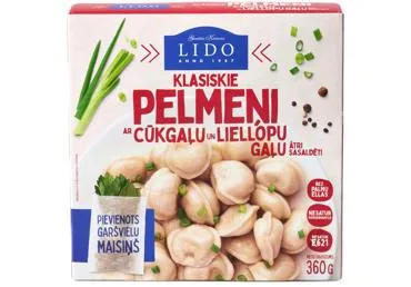 Pelmeņi ar cūkgaļu un liellopu LIDO 360g