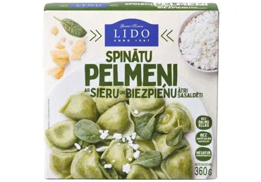 Pelmeņi Lido spinātu ar biezpienu un sieru 360g