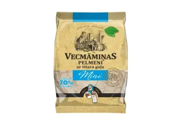 Pelmeņi Mini ar tītara gaļu 700g, Vecmāmiņas