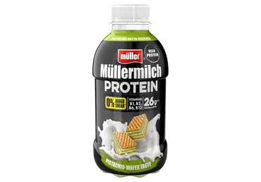 Piena dzēriens MULLERMILCH Protein pistāciju-vafeļu 400g