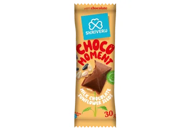 Piena šokolāde ar saulespuķu sēklām SKRĪVERU 30g