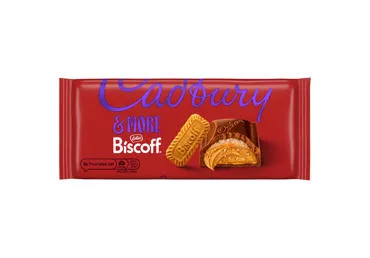 Piena šokolāde CADBURY Biscoff 195g