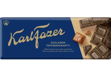 Piena šokolāde KARL FAZER Salty Toffee  180g
