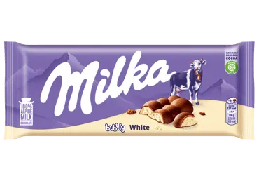 Baltā šokolāde Milka Bubbly 95g