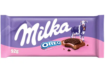 Piena šokolāde MILKA zemeņu un Oreo 92g