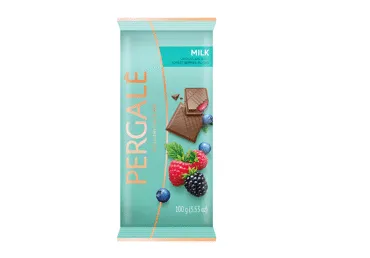 Piena šokolāde PERGALE ar meža ogu pildījumu 100g