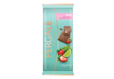 Piena šokolāde PERGALE zemeņu un laima 85g
