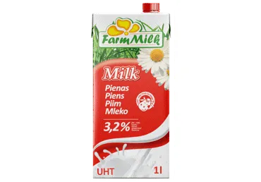 Piens FARM MILK 3.2% UHT 1l