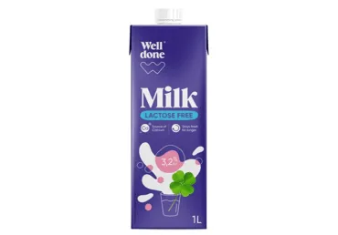 Piens UHT bez laktozes WELL DONE 3,2% 1L