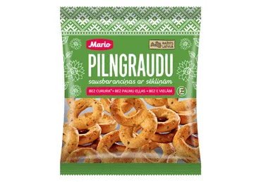 Sausbaranciņas MARIO, pilngraudu, ar sēkliņām, 220g