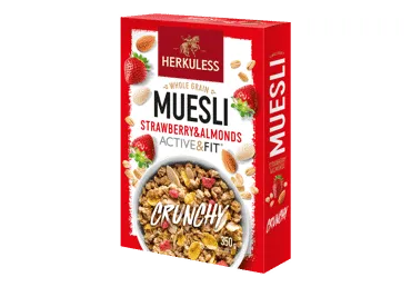 Pilngraudu musli zemeņu un mandeļu HERKULESS 350g