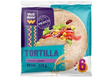 Pilngraudu tortiljas WELL DONE 6gab. 370g