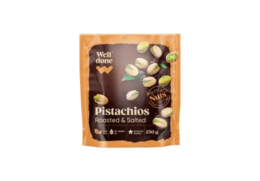 Pistācijas WELL DONE grauzdētas sālītas 250g