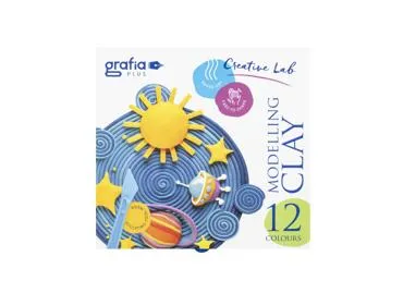 Plastilīns GRAFIA PLUS 12gab.