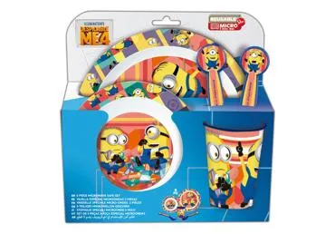 Plastmasas trauku komplekts  MINIONS 5gab.