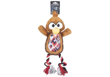 Plīša rotaļlieta suņiem ar virvi