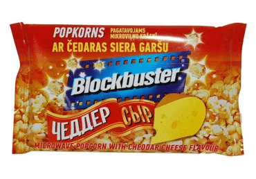 Popkorns mikroviļņu Blockbuster čedara siers 99g