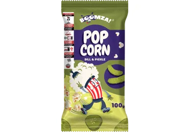 Popkorns BOOMZA ar diļļu un marinētu gurķu garšu 100g
