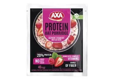 Proteīna auzu putra aveņu zemeņu AXA 40g
