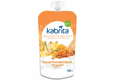 Pudiņš KABRITA augļu-graudaugu 6+ 100g