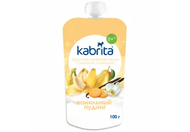 Pudiņš KABRITA augļu-vaniļas 8+ 100g