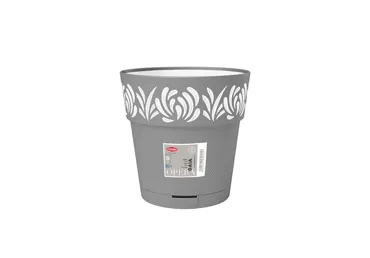 Puķu pods pelēks/balts STEFANPLAST Ø15cm