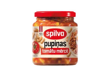 Pupiņas Spilva tomātu mērcē 0.58l
