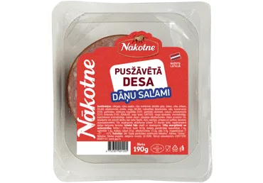 Pusžāvēta salami desa Dāņu šķēlēs NĀKOTNE 190g