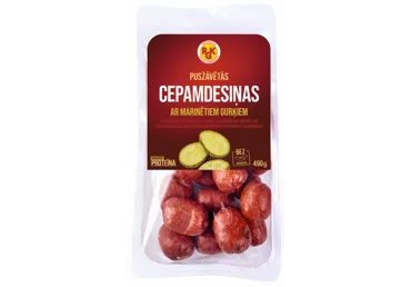 Pusžāvētas cepamdesiņas ar marinētiem gurķiem RGK 490g