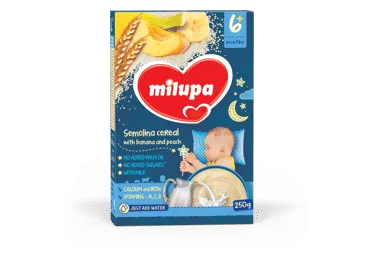 Putra MILUPA piena mannas banānu-persiku 6+250g