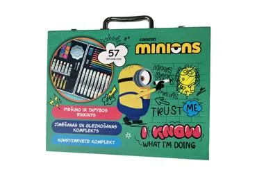 Radošais kancelejas komplekts MINIONS 57gab.